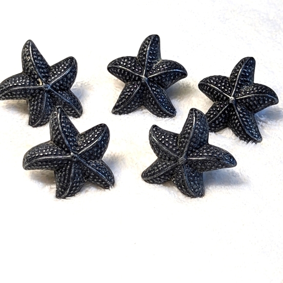 Starfish Pewter Grey Starfish Drawer Pulls - Qty 5 with Hardware - Picture 5 of 6